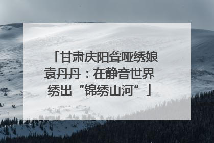 甘肃庆阳聋哑绣娘袁丹丹：在静音世界绣出“锦绣山河”